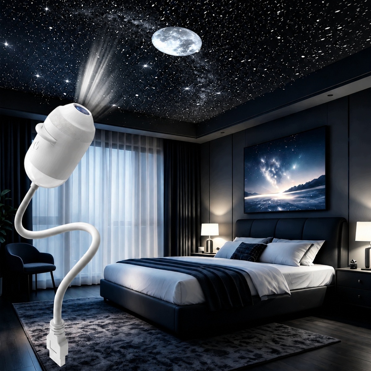 Projektor Star Sky Night Light ze slajdami projekcyjnymi Regulowana