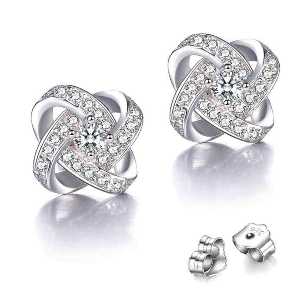 

Piękne Kolczyki Srebrne Dla Kobiety 925 Wkrętki