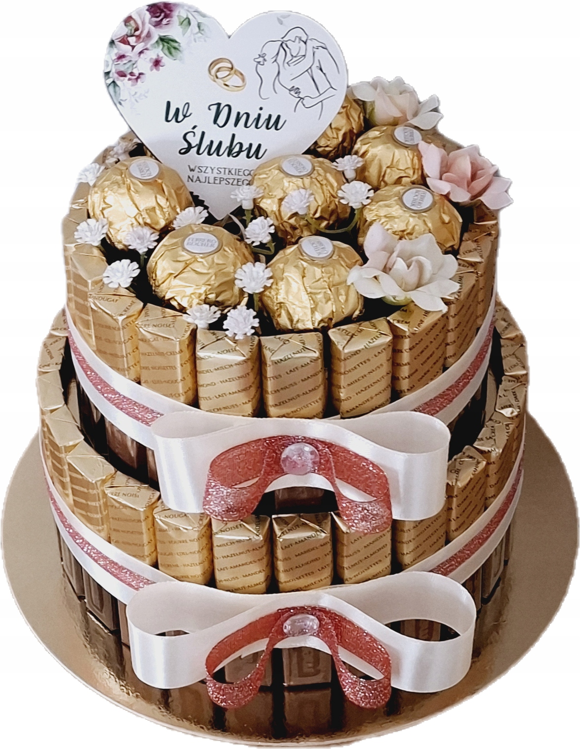 Tort Merci Zestaw Słodyczy Urodziny Ślub Rocznica Ślubu Imieniny
