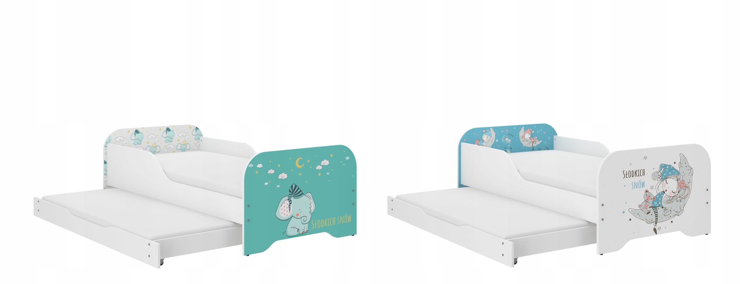 Łóżko dziecięce PODWÓJNE - Miki 160x80 - wysuwane Kod producenta 14D3-4986E