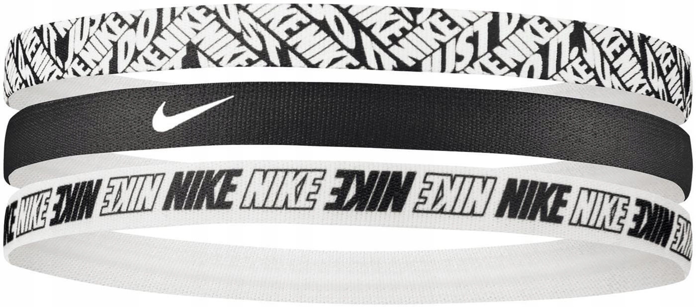 Nike PRINTED HEADBANDS 3PK Opaska Na Głowę