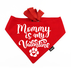 Levně Červená Nákrčník pro psa Mommy is my Valentine Psiakrew M