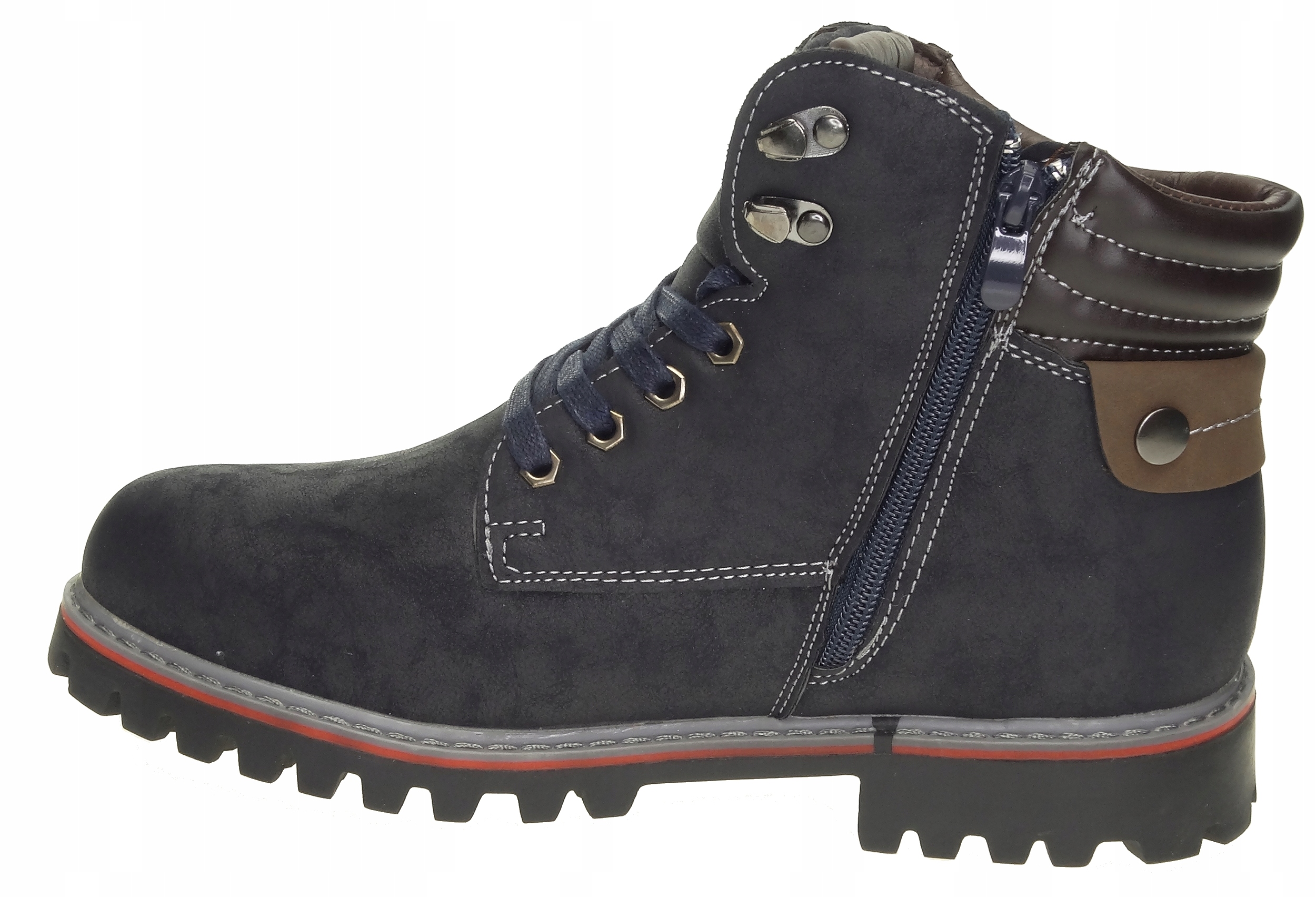 Solidne OCIEPLANE trapery BUTY ZIMOWE śniegowce Rozmiar 37