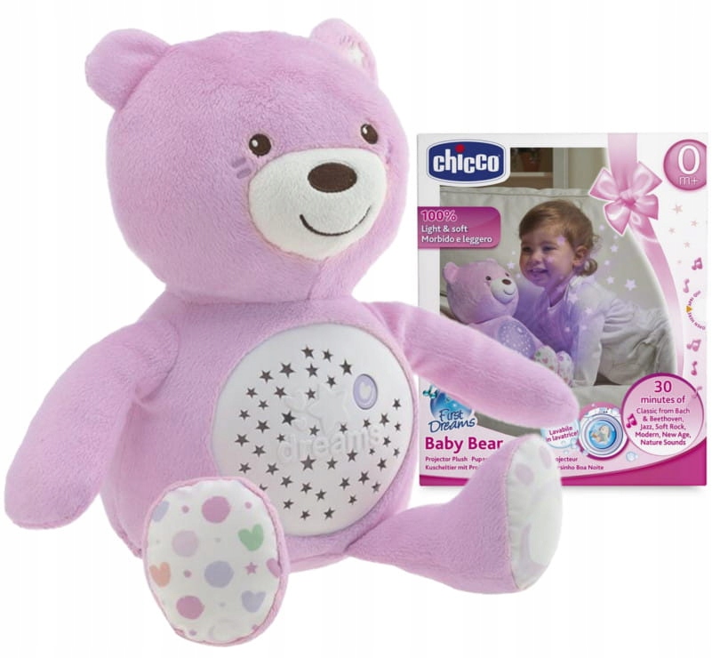 CHICCO МЕДВЕЖОНОК С ПРОЕКТОРОМ 3 В 1 ИНДИКАТОР + КОЛЫБЕЛЬНЫЕ