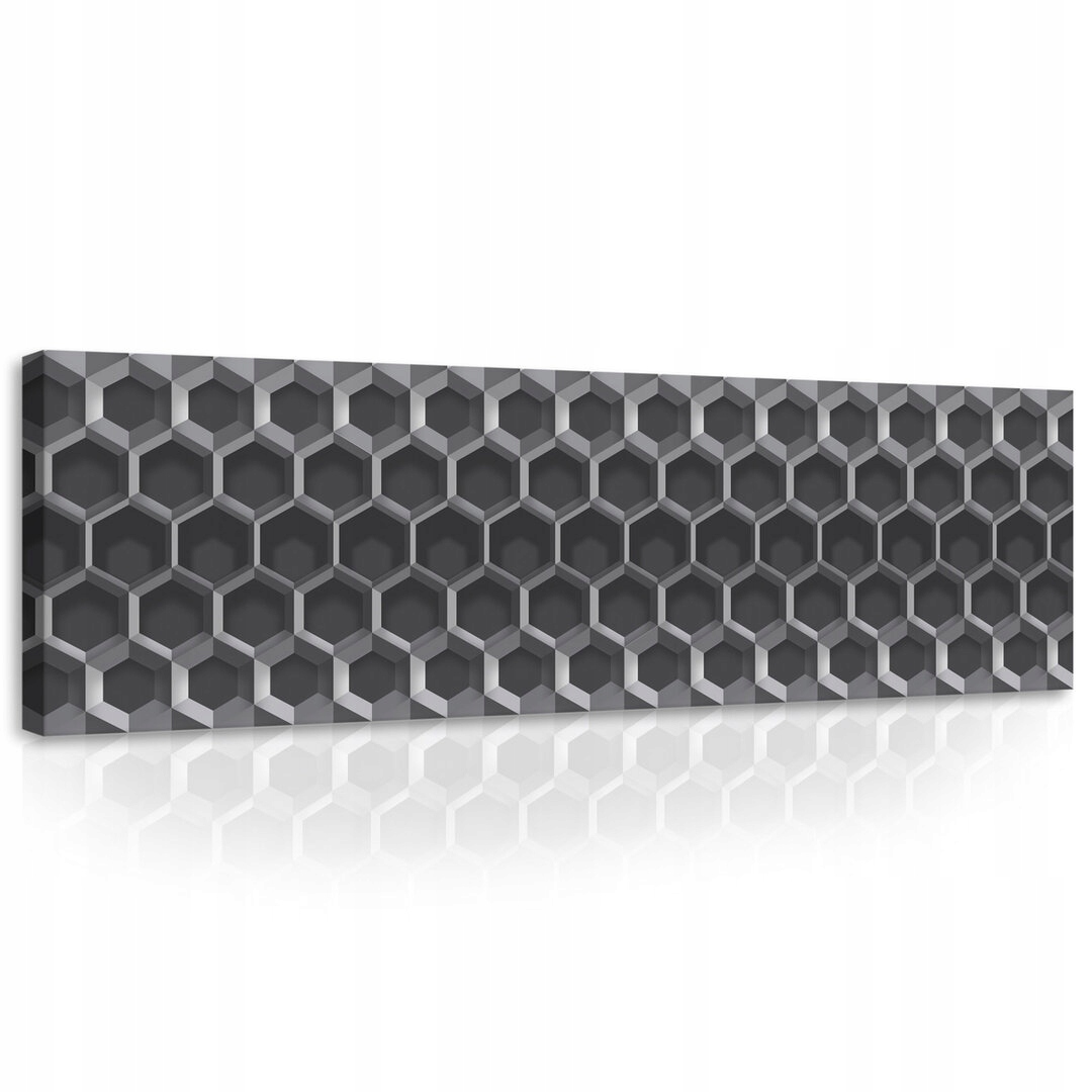 Obraz 145x45 Abstrakce geometrie šestiúhelníky monochromatická struktura