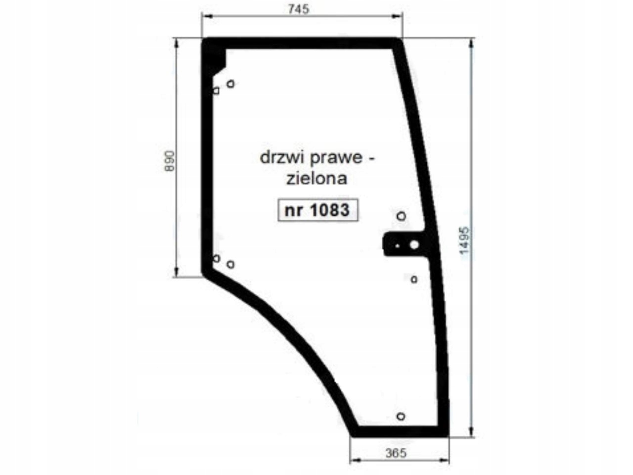 SZYBA DRZWI PRAWE RENAULT 7700044196 7700073325