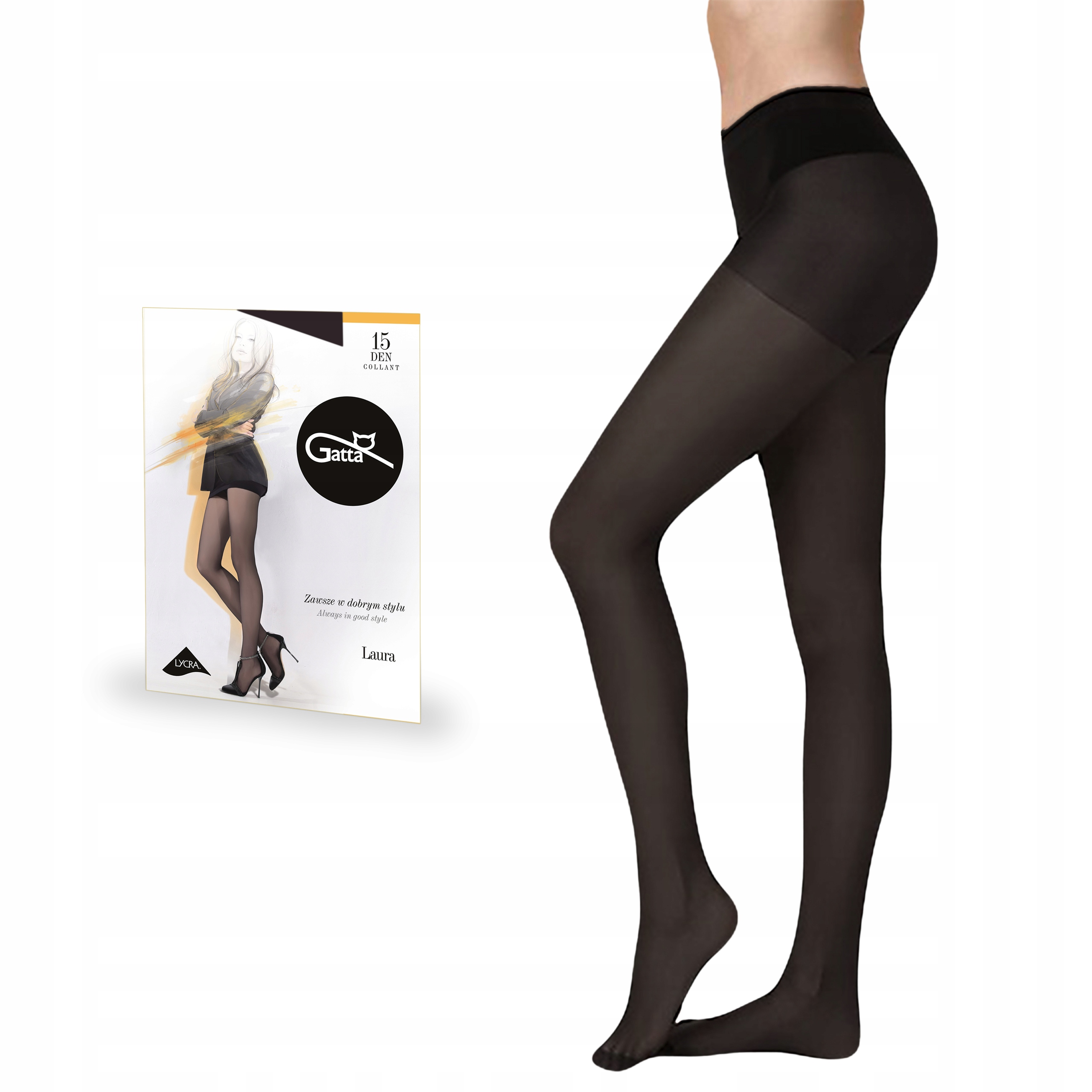 

Gatta rajstopy Laura 15 den lycra, Londra 5-XL