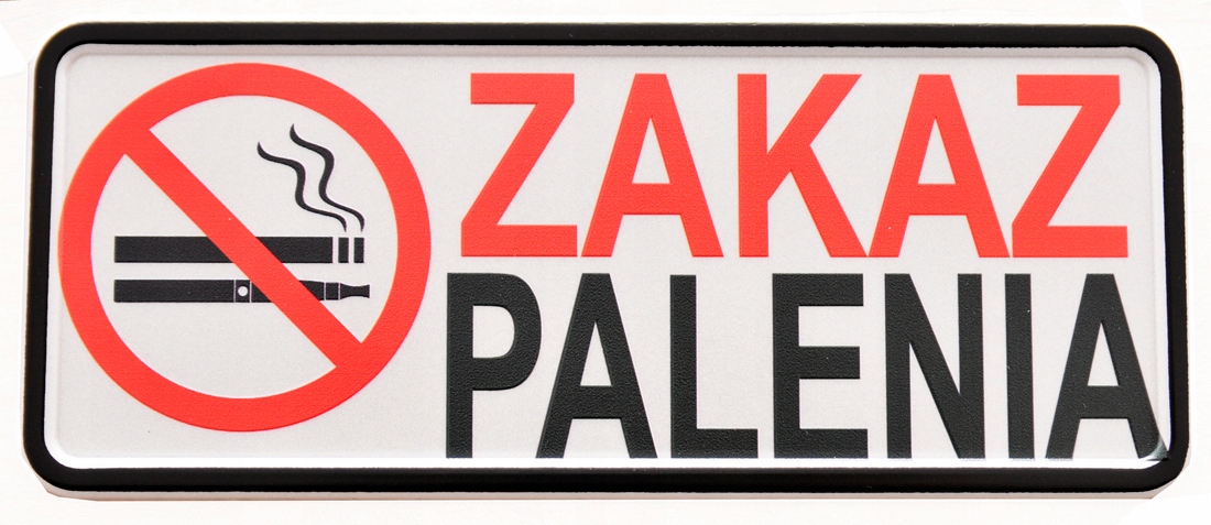 

Tabliczka rejestracyjuna aluminiowa Zakaz Palenia