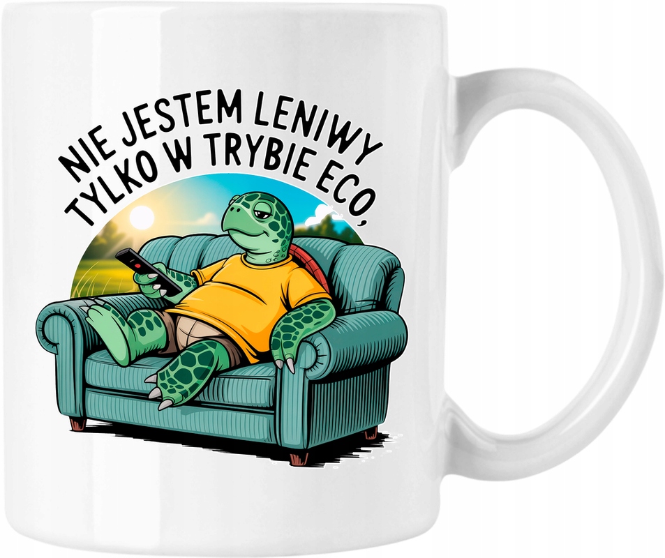 Bögre quot Eko mód teknős quot vicces mém 5 Fehér 330ml • Ár Vélemények Allegro