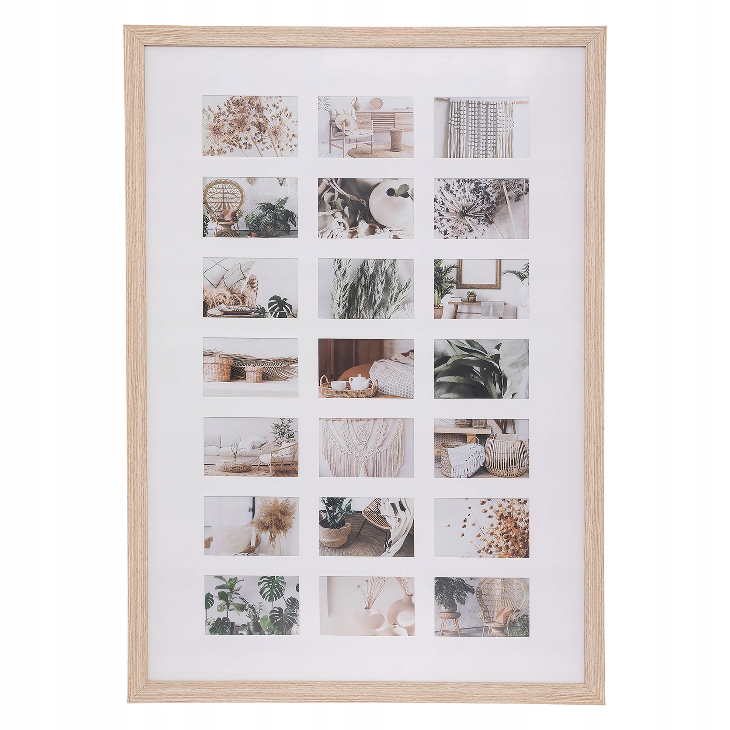 Rámeček Na Fotografie Velký Multirám Formát 10X15 Béžový Dekorativní 70X100 CM