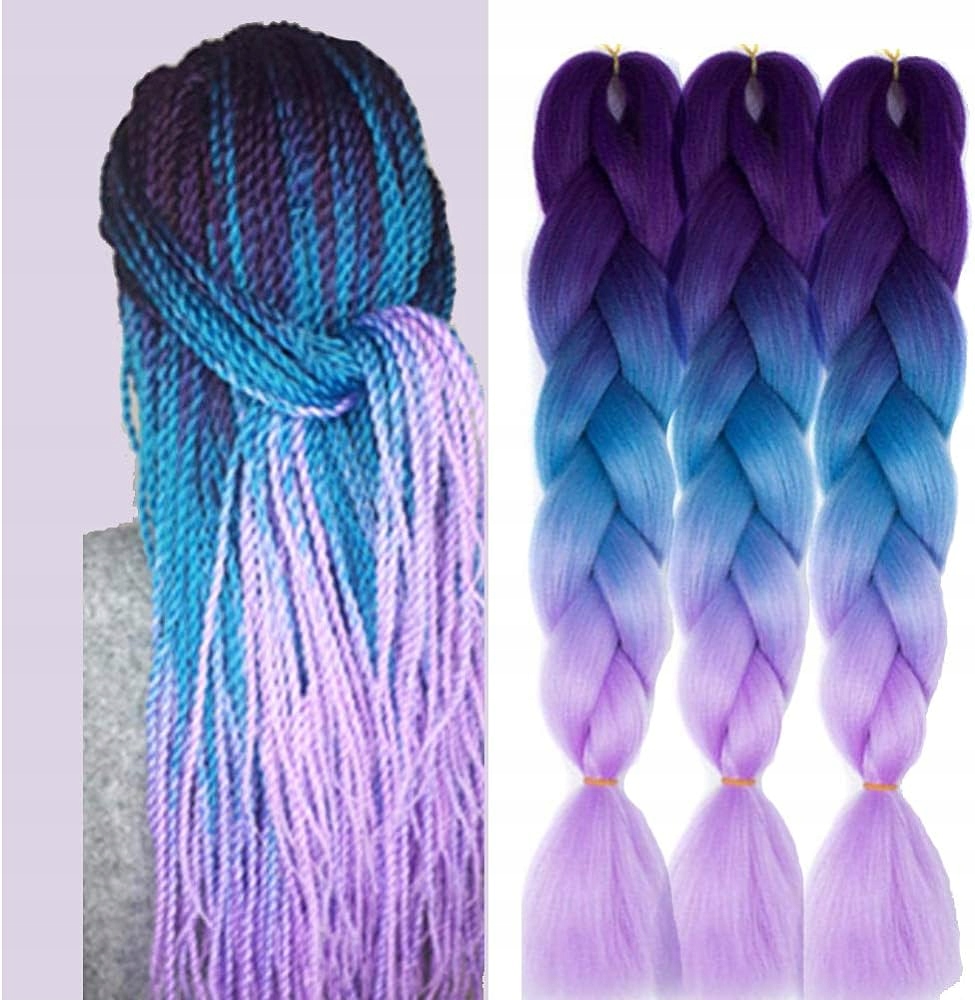 Włosy syntetyczne warkoczyki KOLOROWE OMBRE Kod producenta 001