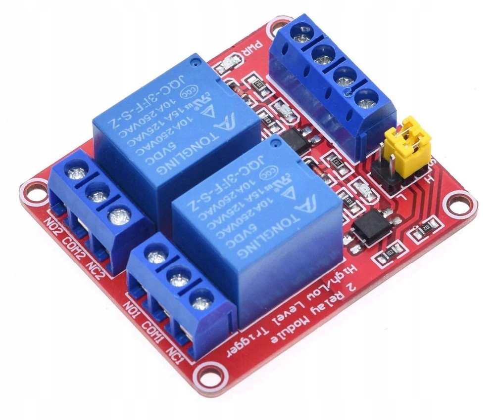

673 Przekaźnik 2 Kanałowy Wysoki Niski 5V Arduino