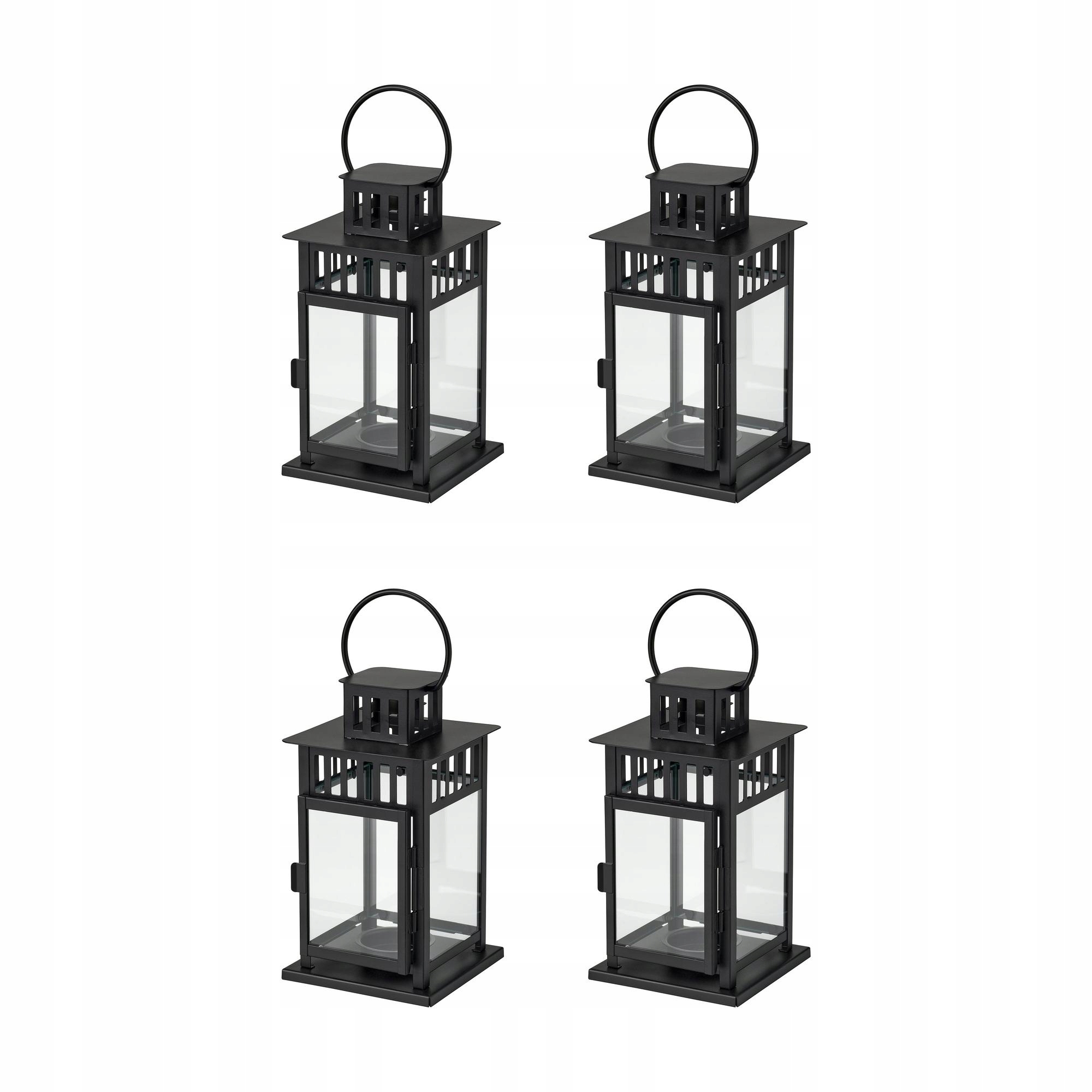 4 ks Lampa Borrby černá 20 cm do interiéru i exteriéru