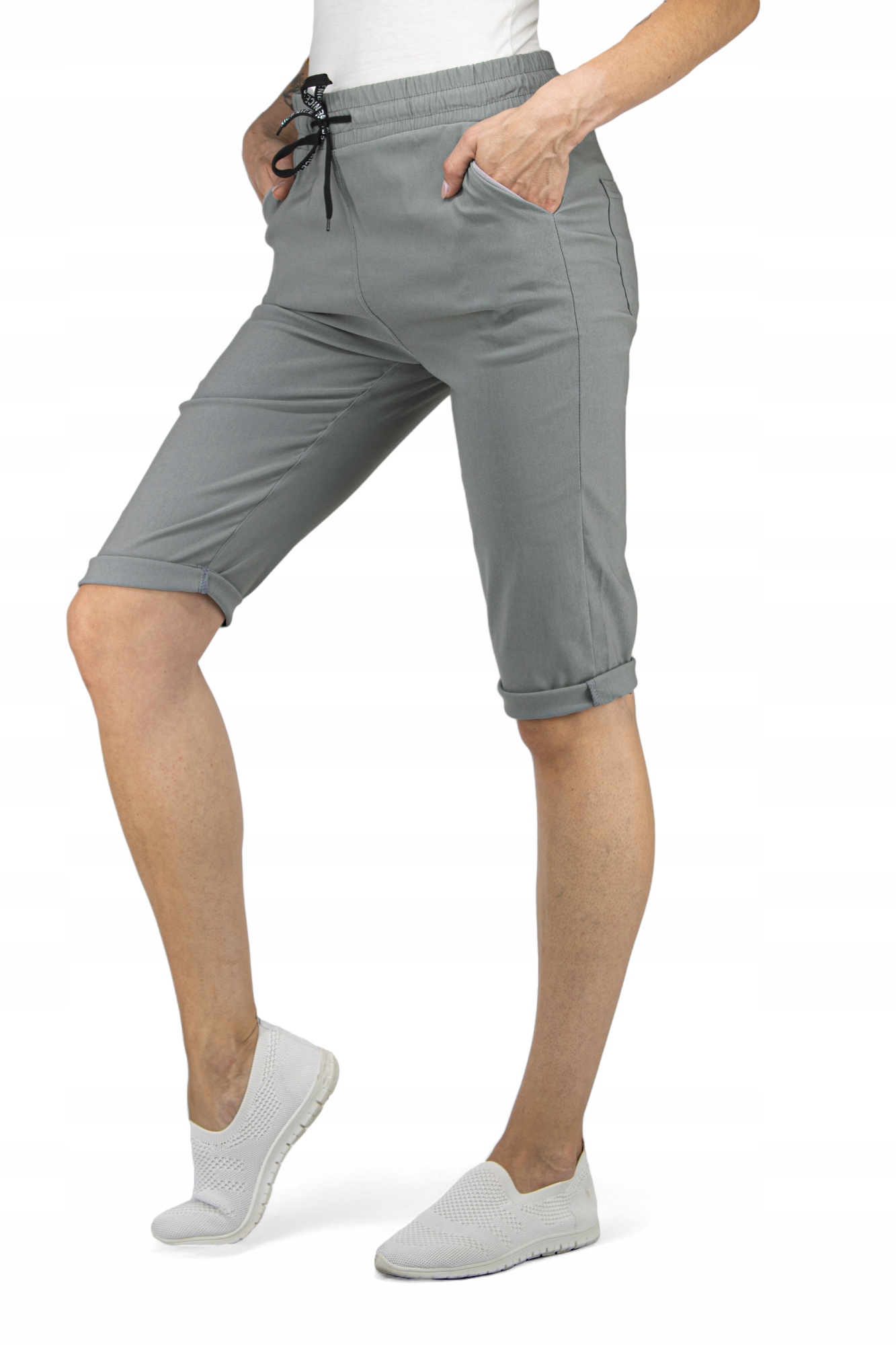 SPODENKI MEGA ELASTYCZNY MATERIAŁ WYSZCZUPLAJĄCE KD018 KOLORY r S/M Długość za kolano