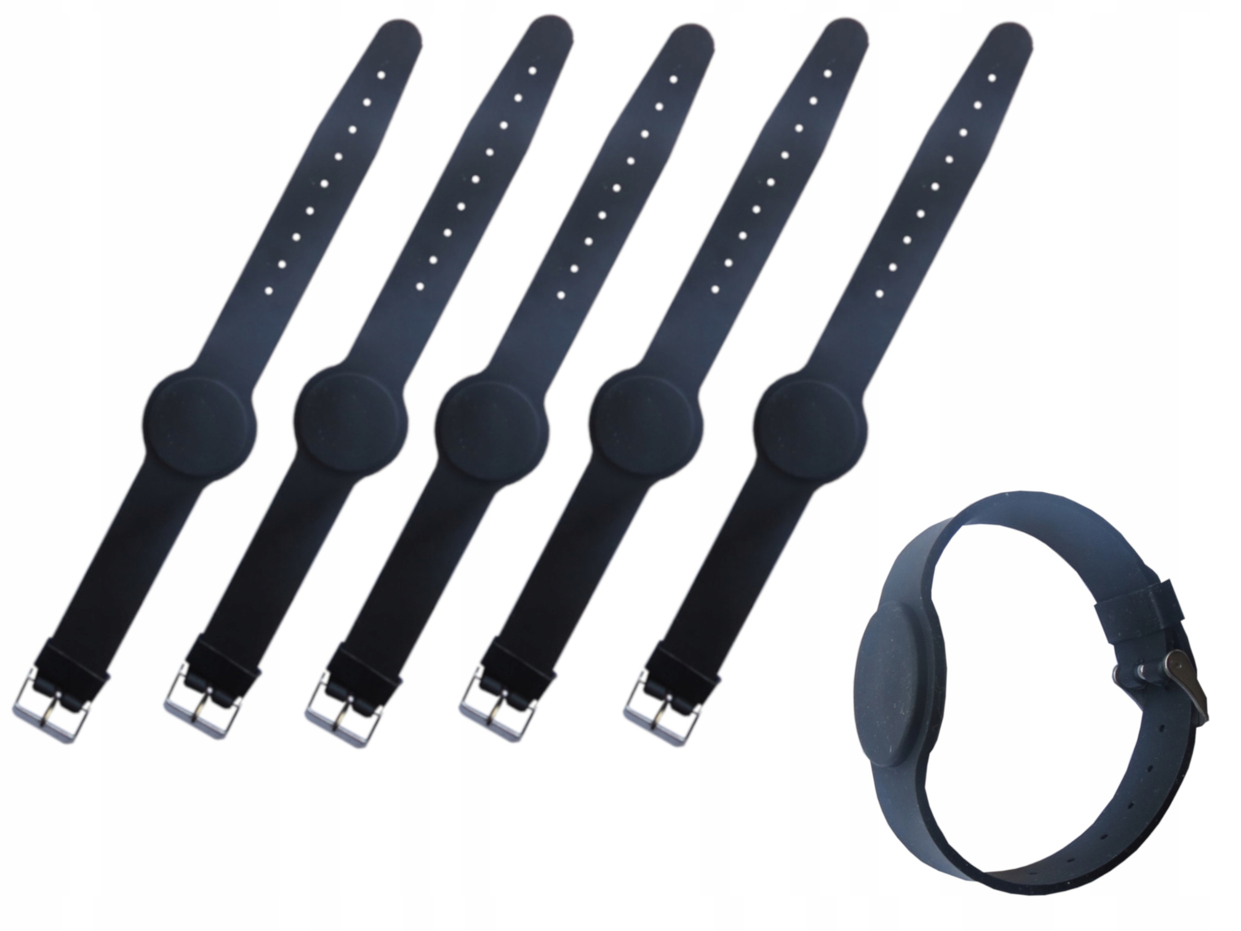 Bazénová páska černá Unique 125kHz Tag ID EM4100 Silikonová 50 kusů