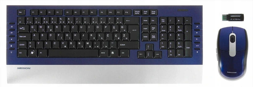 

Bezprzewodowy Zestaw Klawiatura I Mysz MD85877 Nb