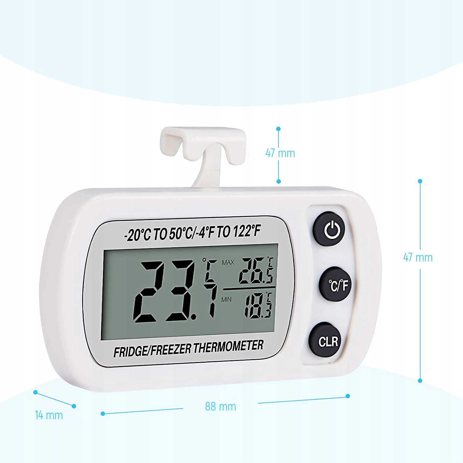 Termometr z haczykiem do lodówki -20°C- +50°C Marka inna