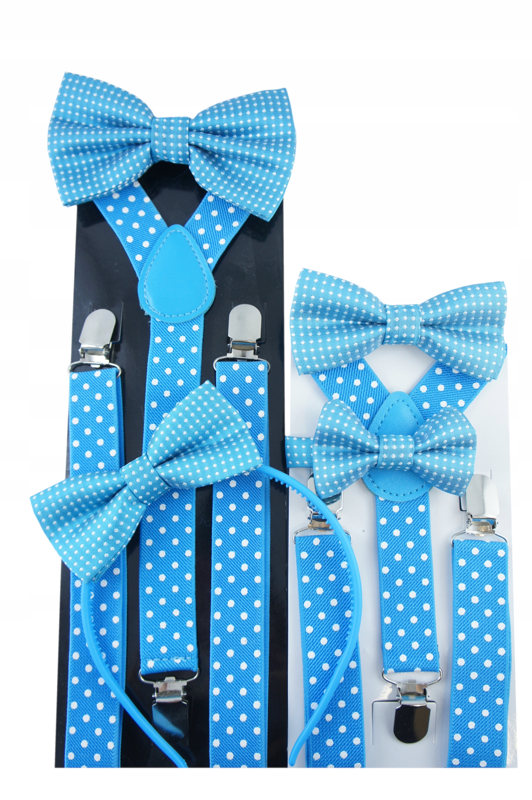 TURKUSOWE szelki dziecięce W KROPKI r.uniwer 1-8 lat Marka Inna marka