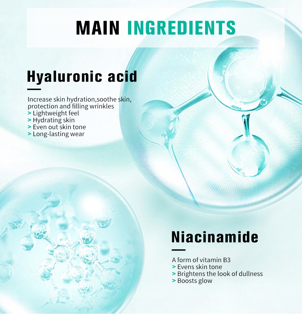 Primer Podkład Baza pod makijaż w żelu z kwasem hialuronowy 24ml Różowy Marka Ibcccndc