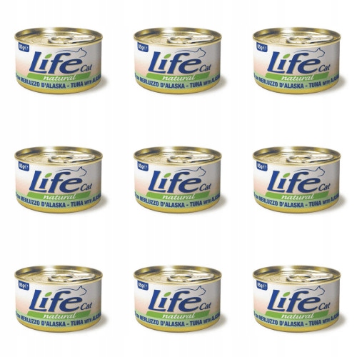 Levně Life Cat Plechovka 85g Tuňák Alaska 9ks