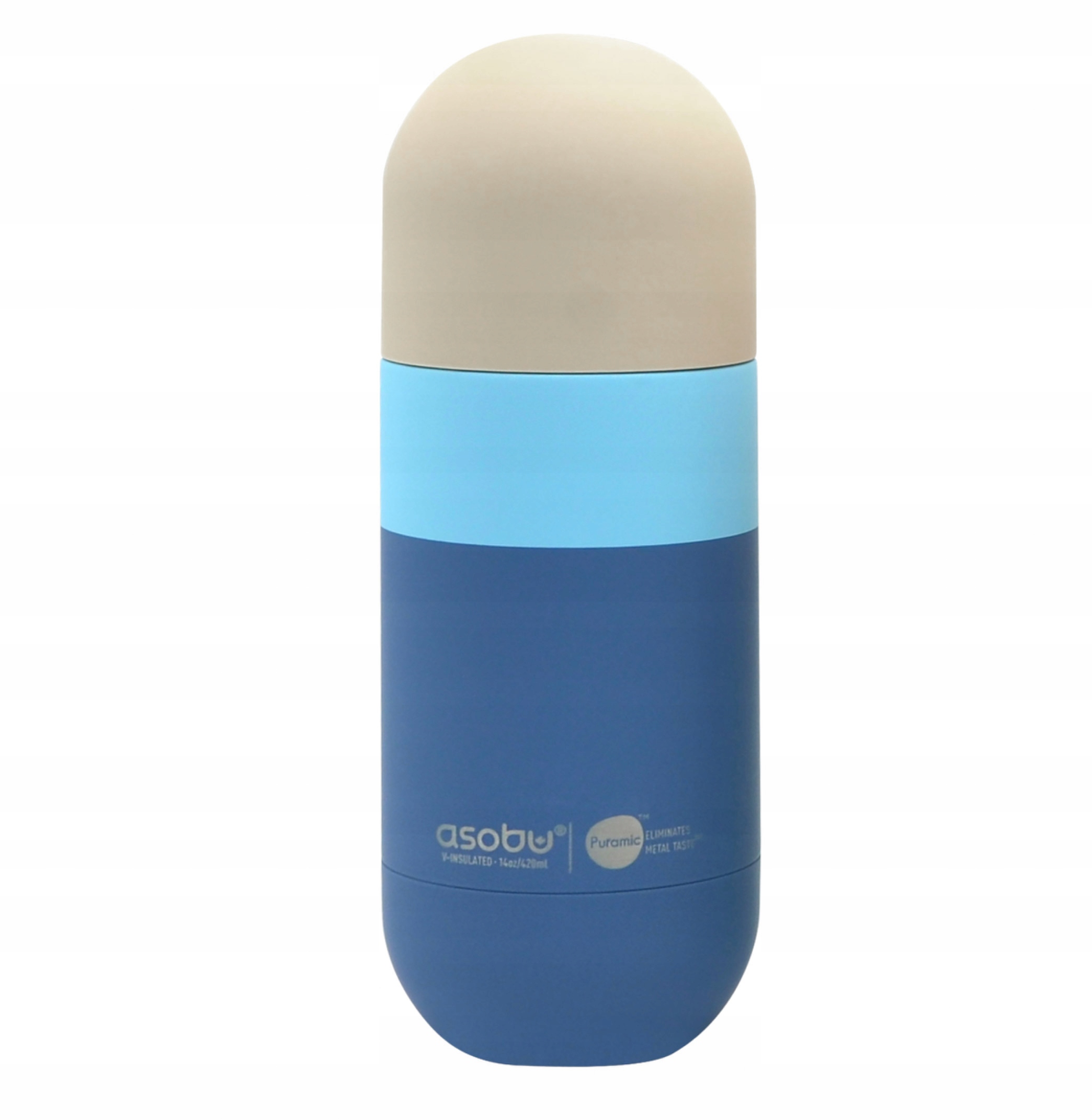 Asobu Orb Termoláhev Pastel Blue Ceramic 420ML keramická povrchová úprava