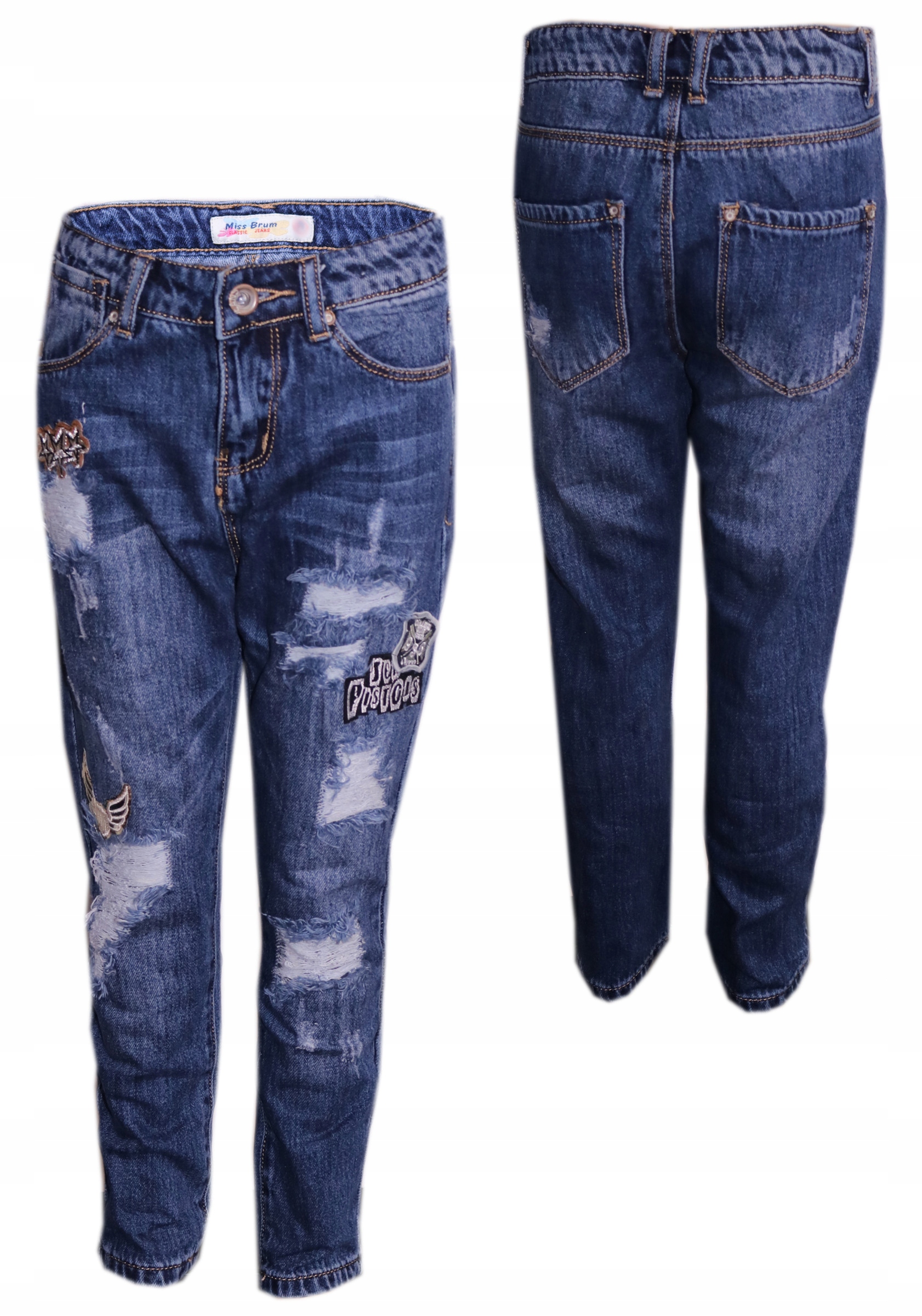 

Spodnie jeansowe dziewczęce jeansy 110-116