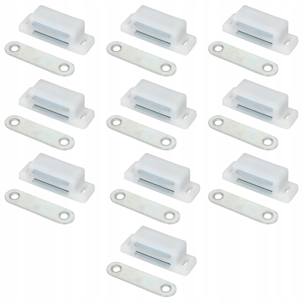 10x Magnes meblowy - MOCNY BIAŁY