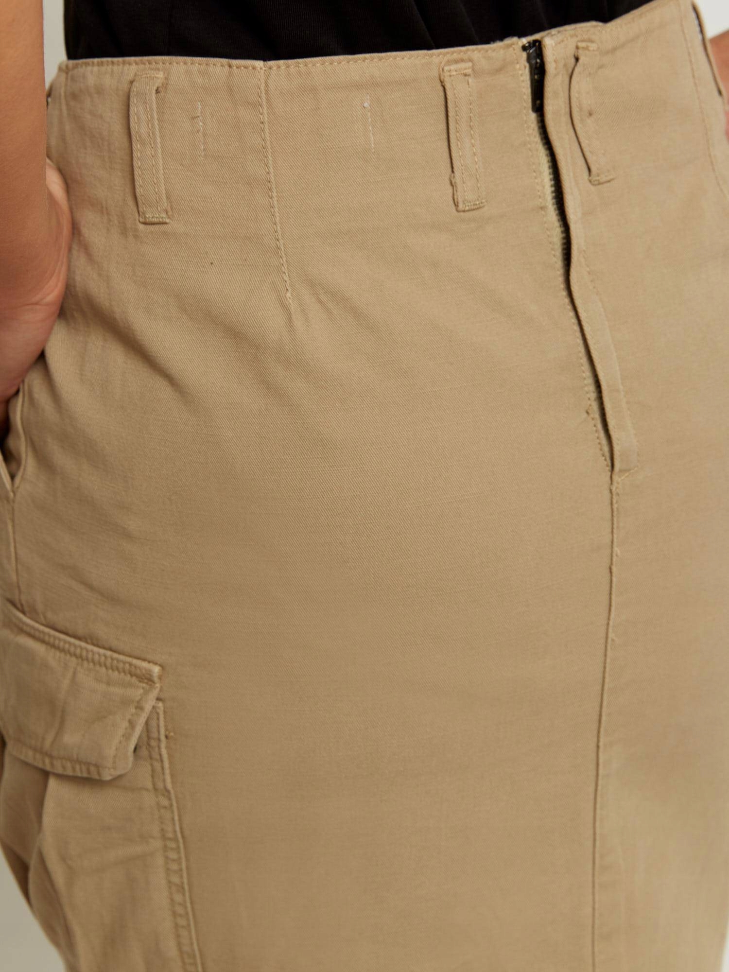 Spódnica bojówka khaki Wzór dominujący bez wzoru