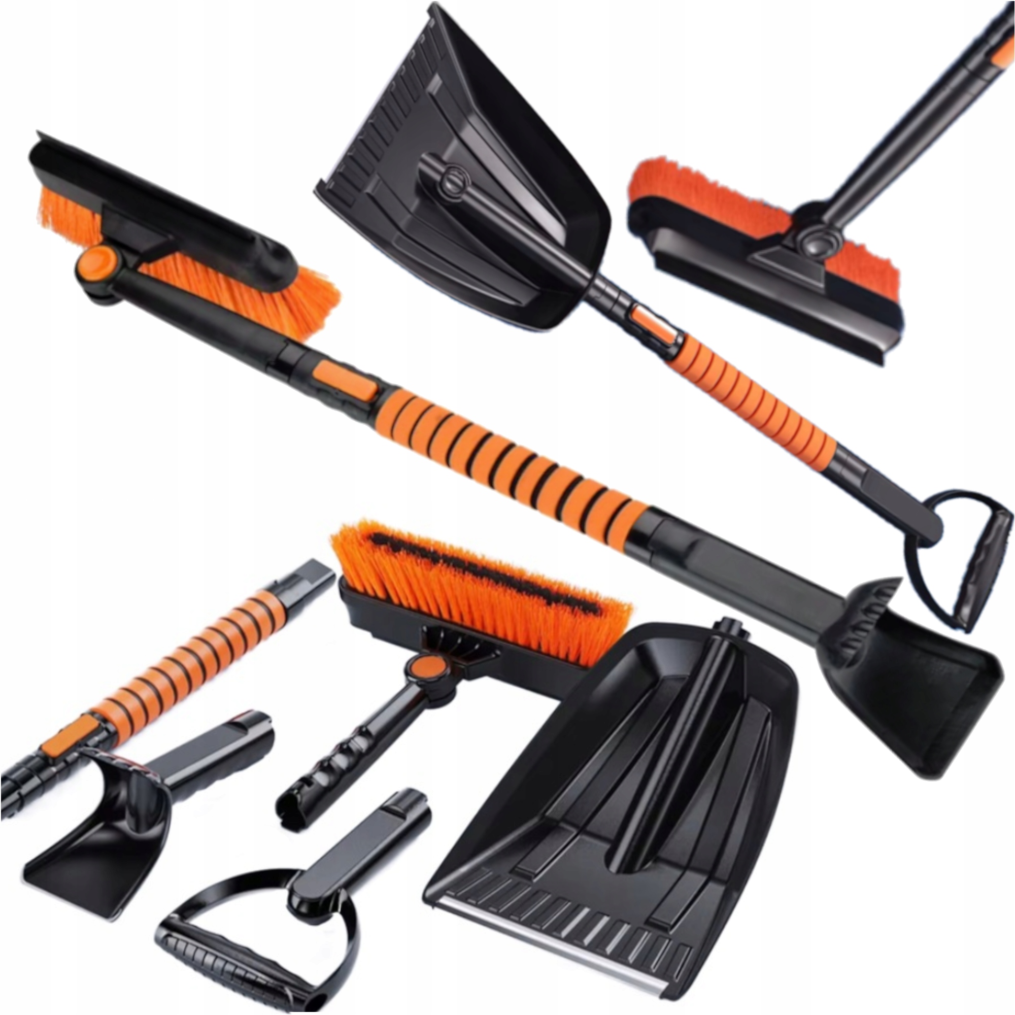 Lopata Na Sníh 3v1 Na Odklízení Sněhu Škrabka Na Sklo Kartáčová Sada