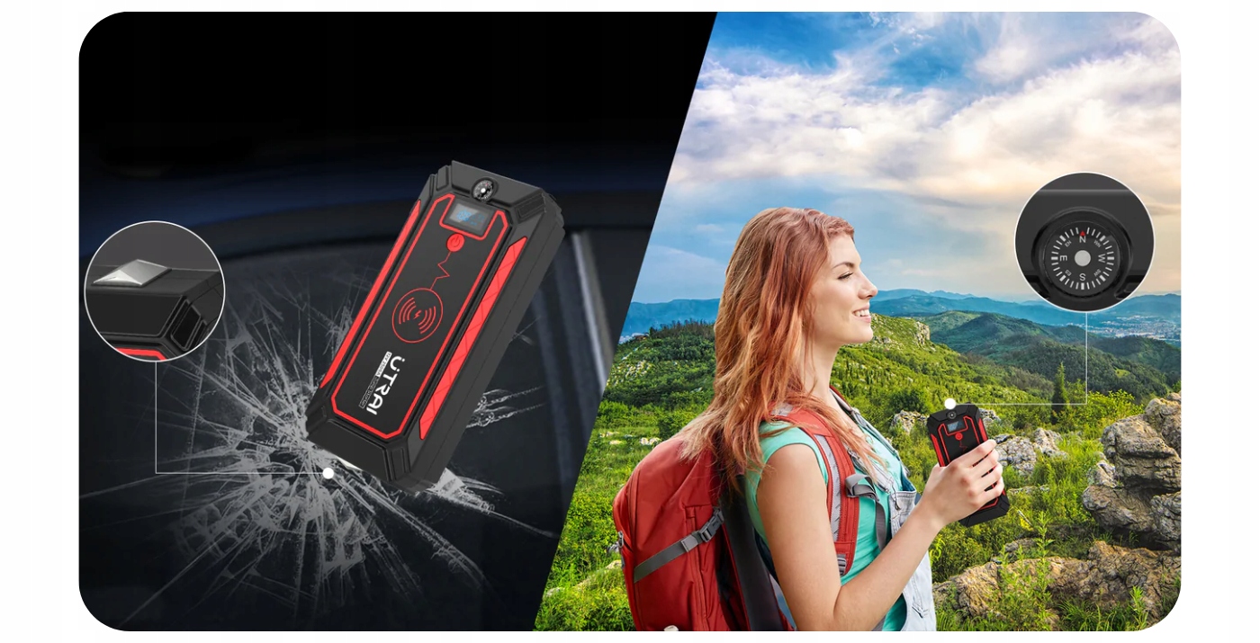 STARTER BOOSTER ROZRUCH POWERBANK DO SAMOCHODU Pojemność akumulatora 16000 mAh