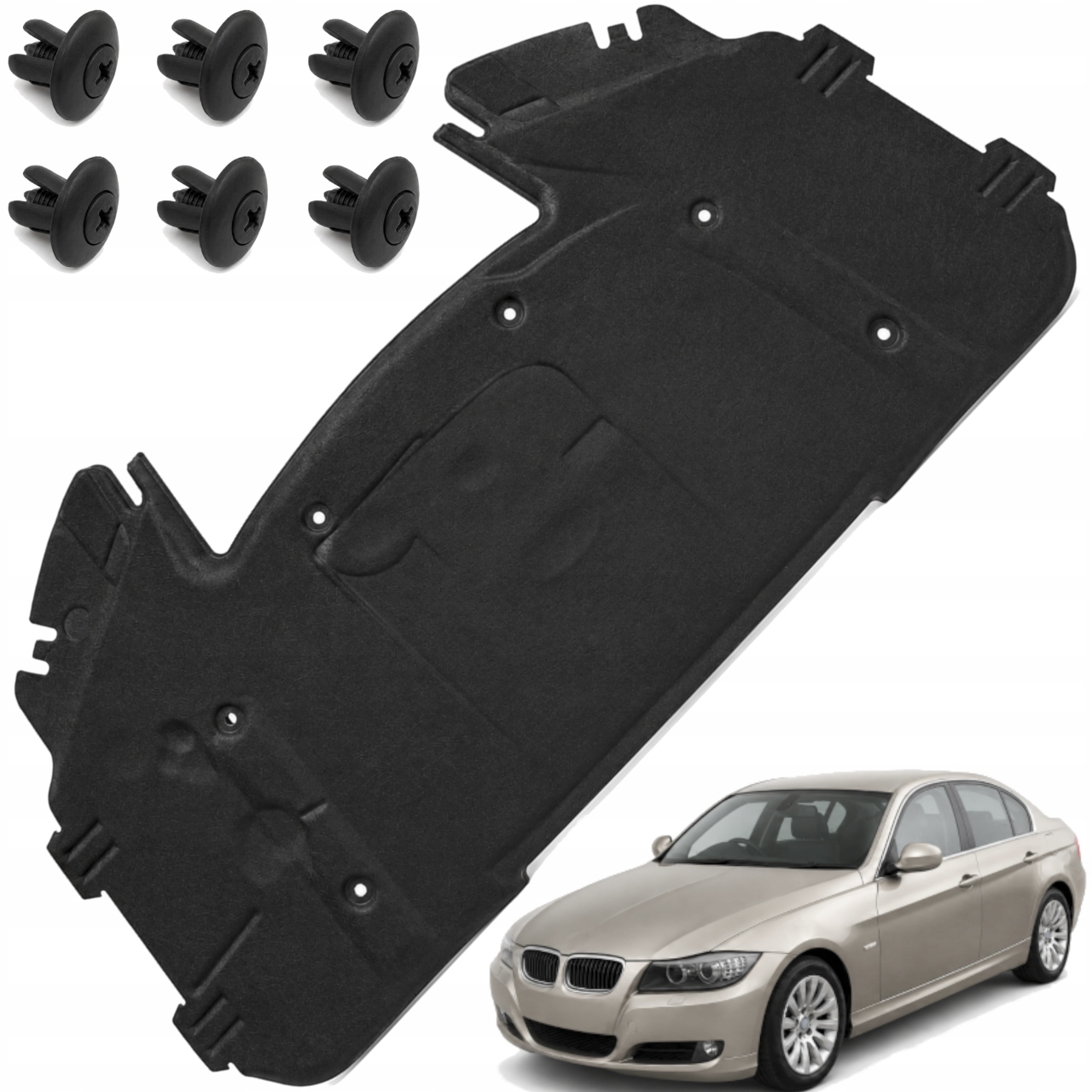 Tlumení kapoty Izolace podbití Bmw 3 E90 04-13r sponky Hq