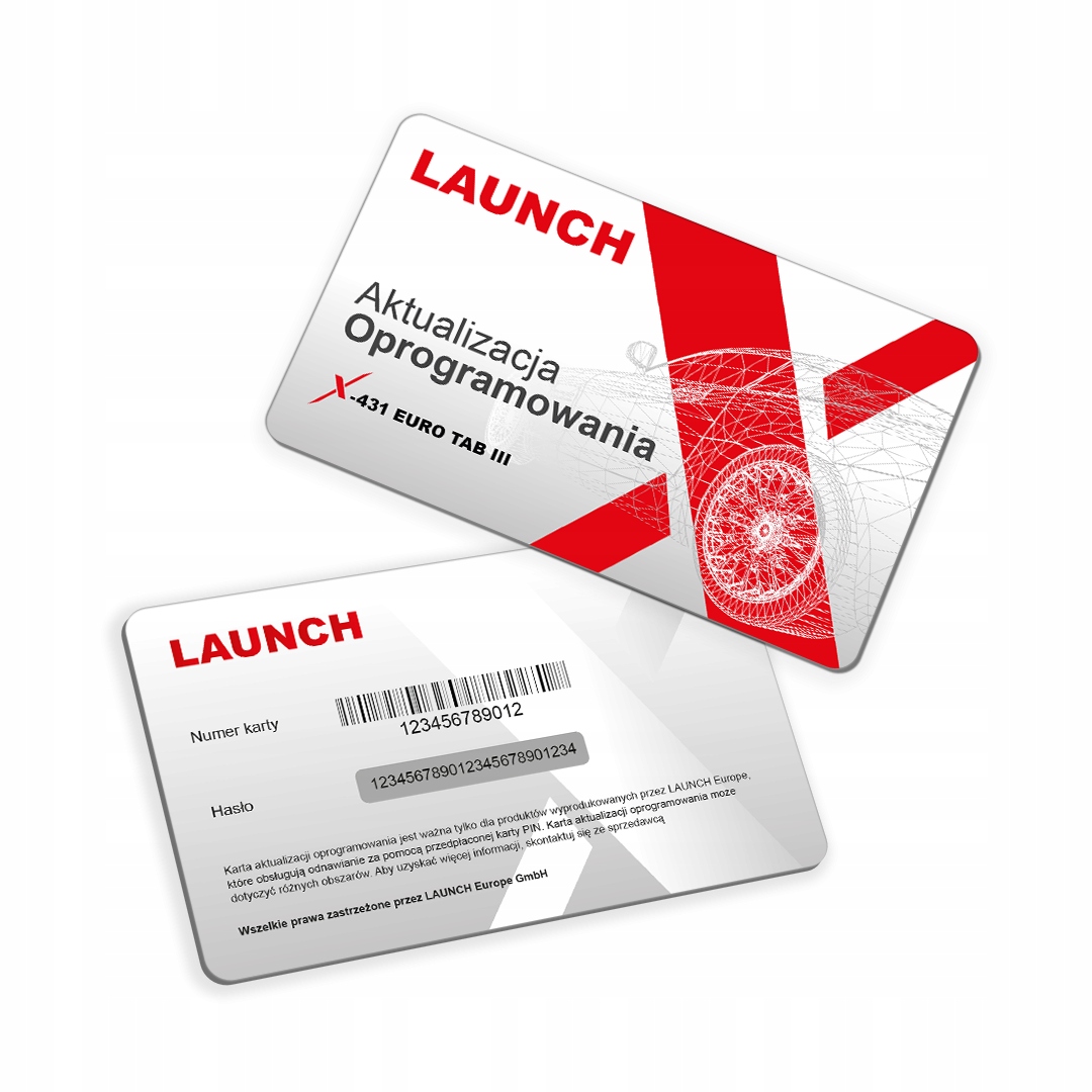 Aktualizacja oprogramowania 1 rok Launch X-431 Euro TAB III - IMMO PAD
