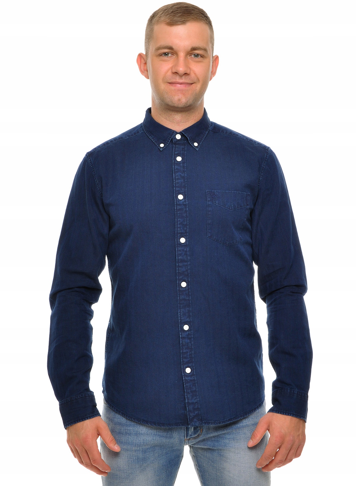 Wranger košile modrá S 1PKT Down Shirt 40 S