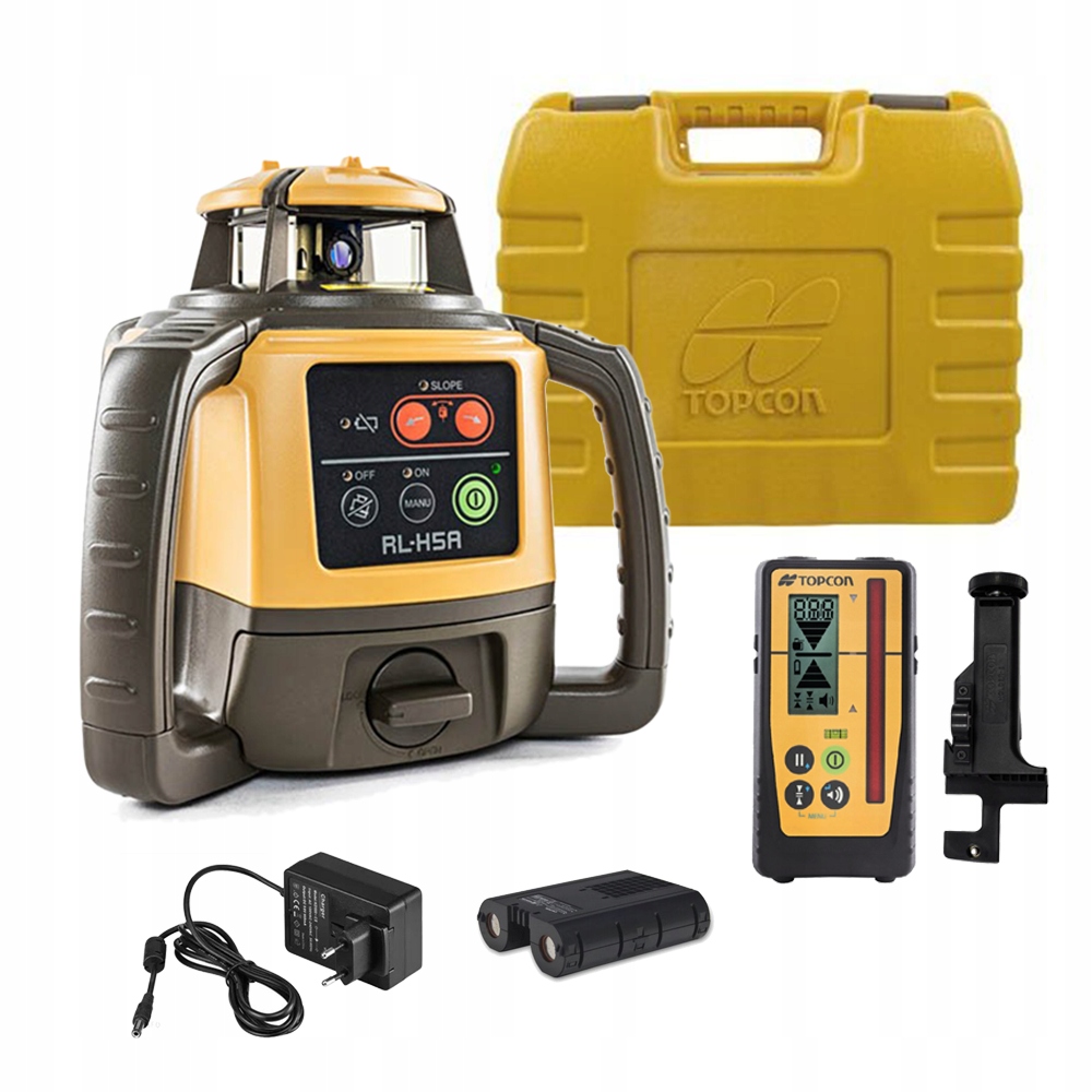 Niwelator rotacyjny laserowy 800m czujnik Topcon RL-H5A+dalmierz