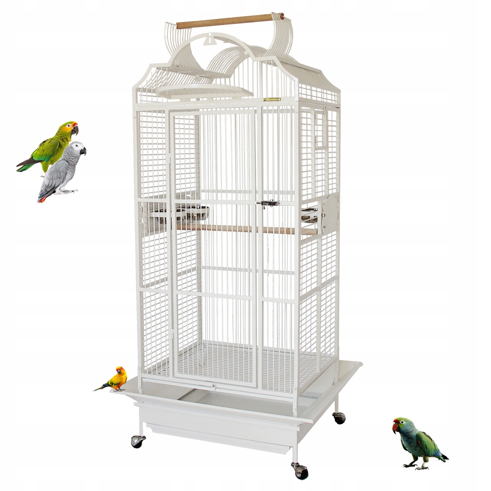 Terra International 206WH Klec voliéra pro papoušky barva bílá 89x81x172 cm