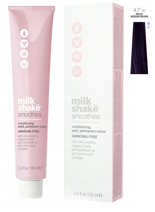 Farba do włosów Semiperm Smooth NR4,7 Milk Shake