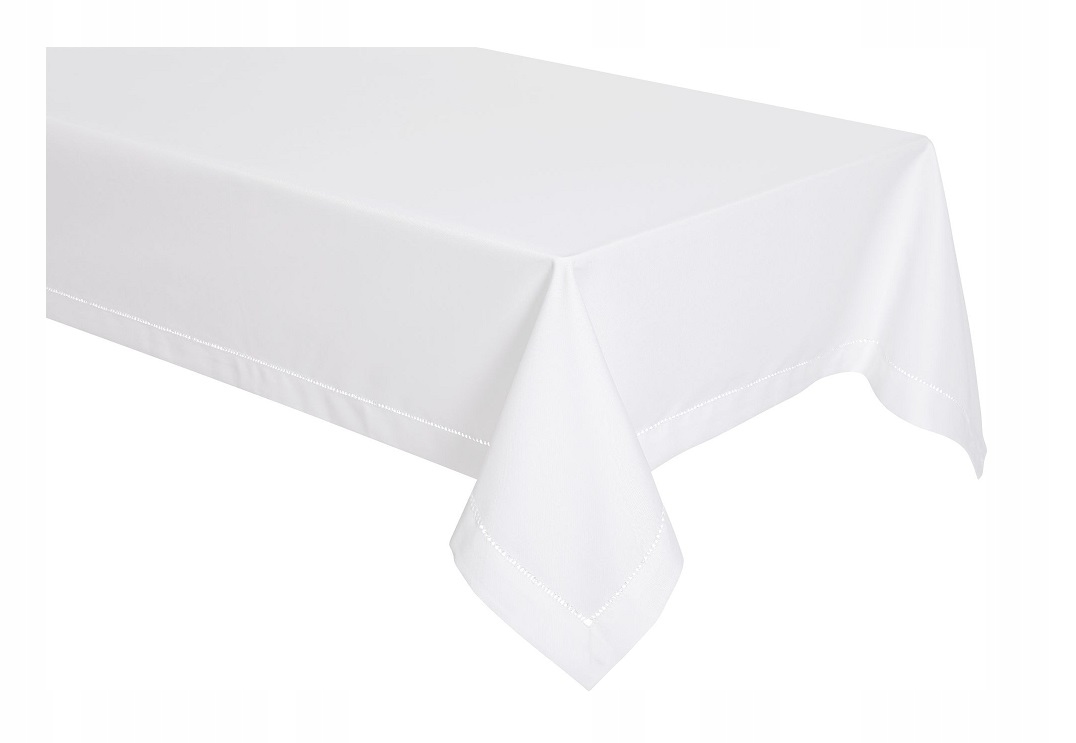 Ubrus elegantní s merežkou 140x220 bílý