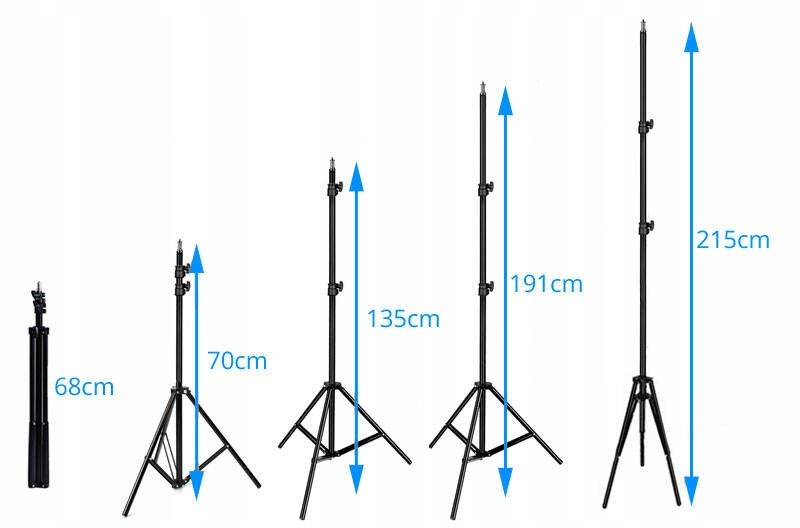 STATYW STUDYJNY OŚWIETLENIOWY 70-215CM DO2KG DO MITOYA 18C 21C 176 480 480L Model ST-502