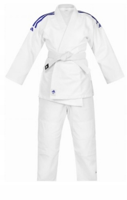 Judoga gi Adidas Club 350g kimono judo 160 cm niebieskie paski