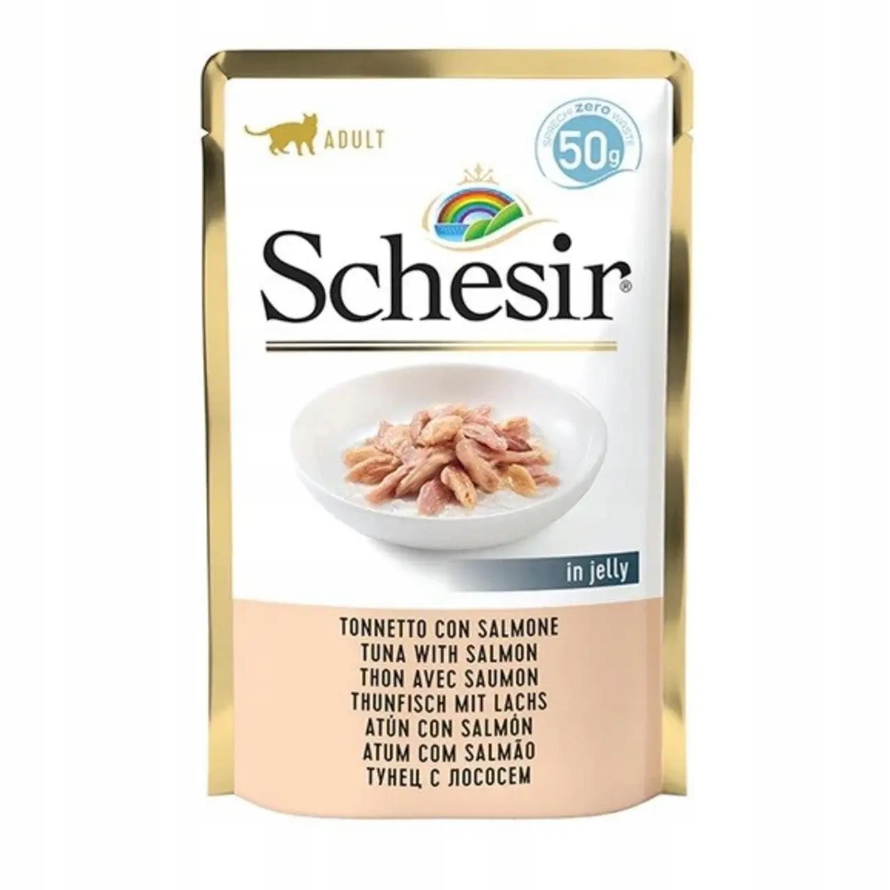 Schesir pro kočky Single Dish Tuňák s lososem 50 g