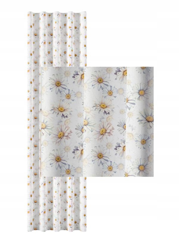 Závěs Jaro Bílá sedmikráska s páskou Drak na žabky š.150x160