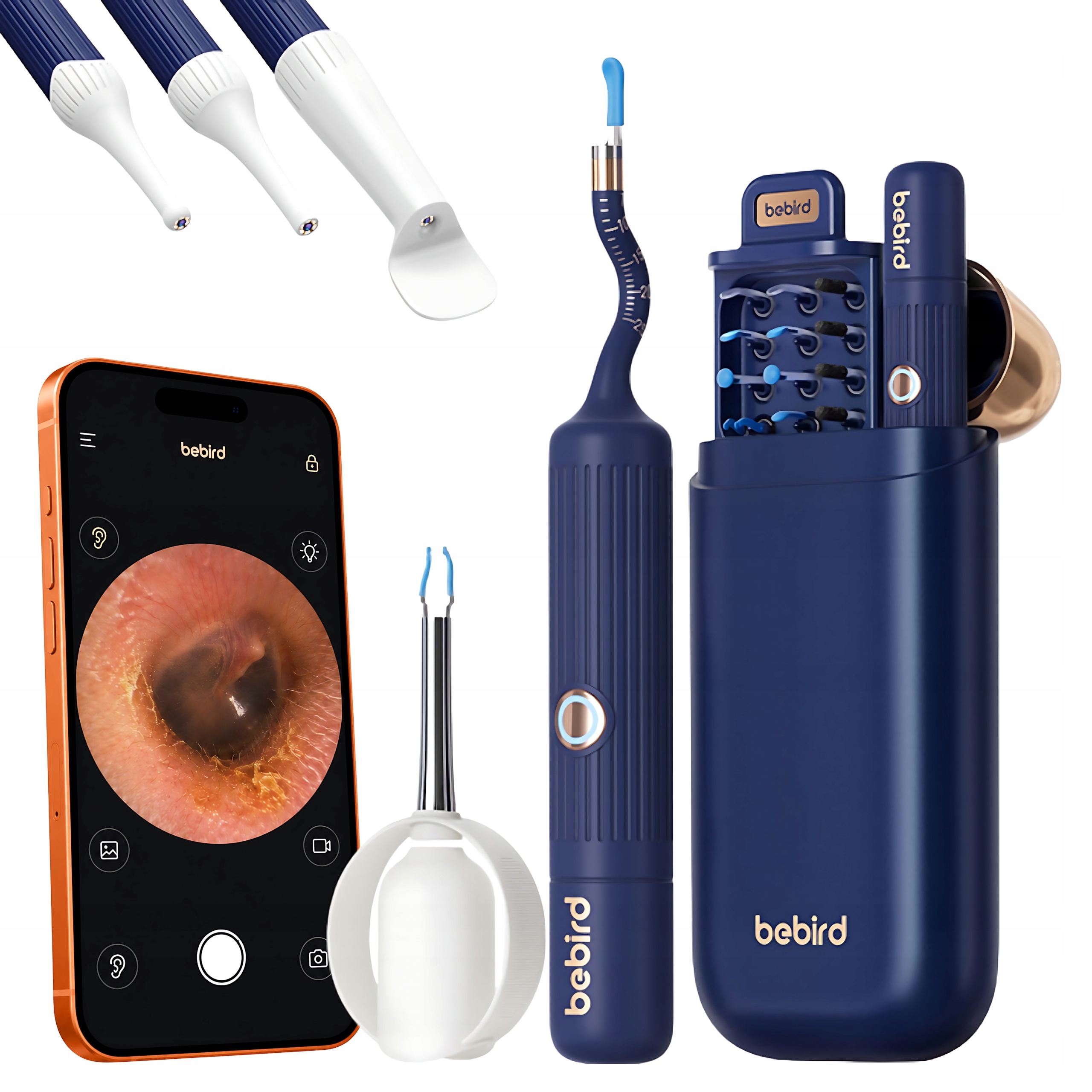Zestaw Do Czyszczenia Uszu Bebird Plus Otoskop Z Kamerą Smart Earsight I35R