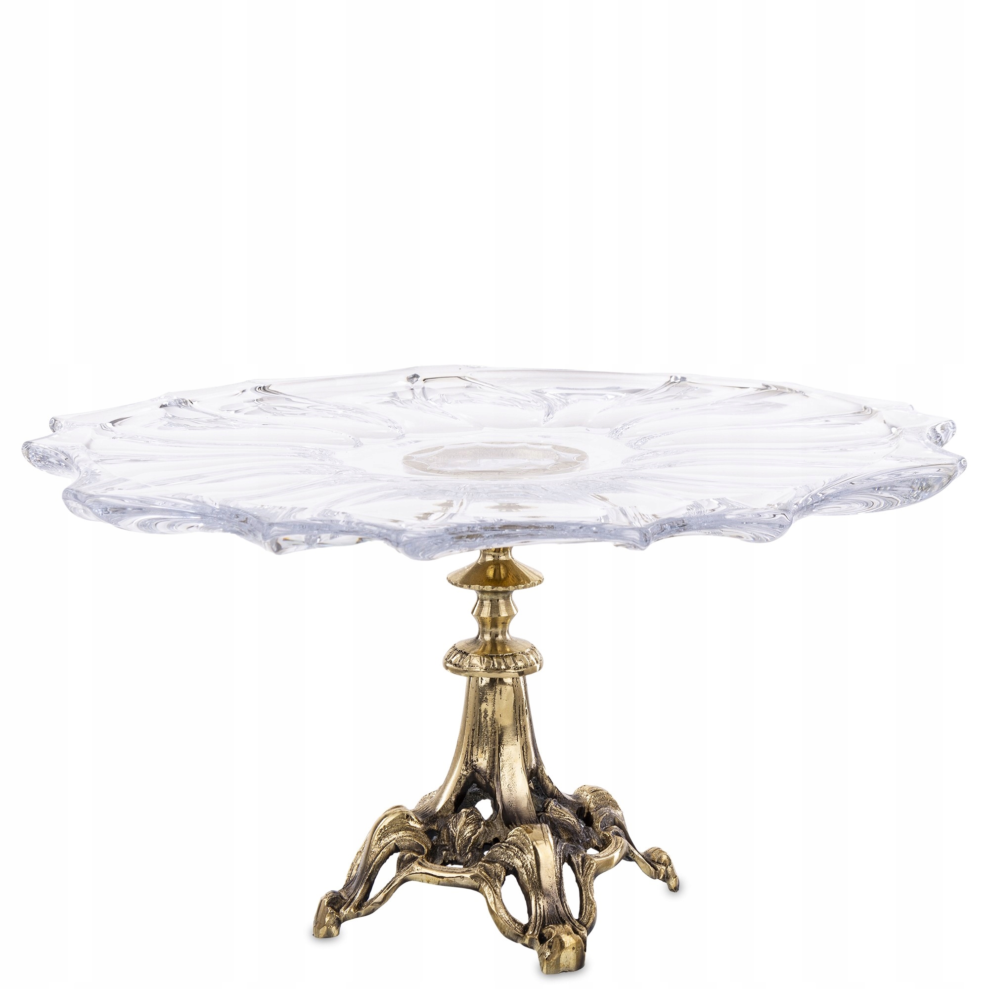 Dekoratívny výrobok Sklo mosadz Patera Bohemia Kryštálová ozdoba