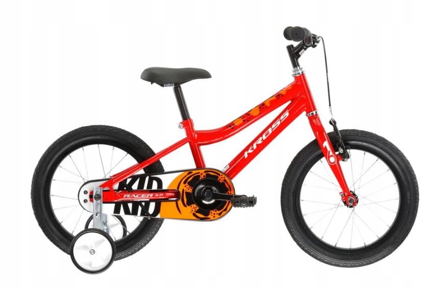 Kross Racer 3.0 Koło 16 Rocznik 2024 Czerwono Pomarańczowo Biały Połysk