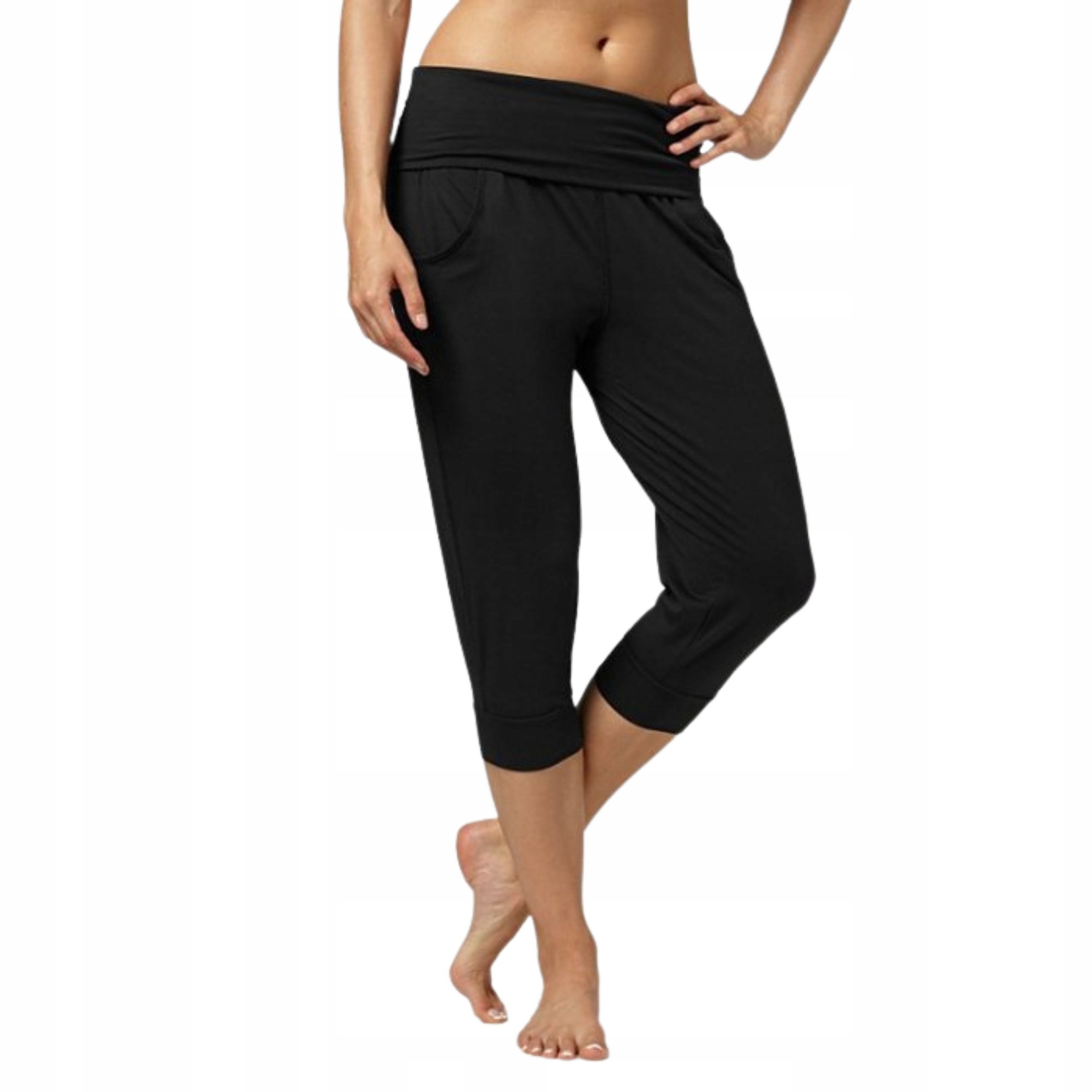 Damskie legginsy Reebok Yoga Capri Czarne S