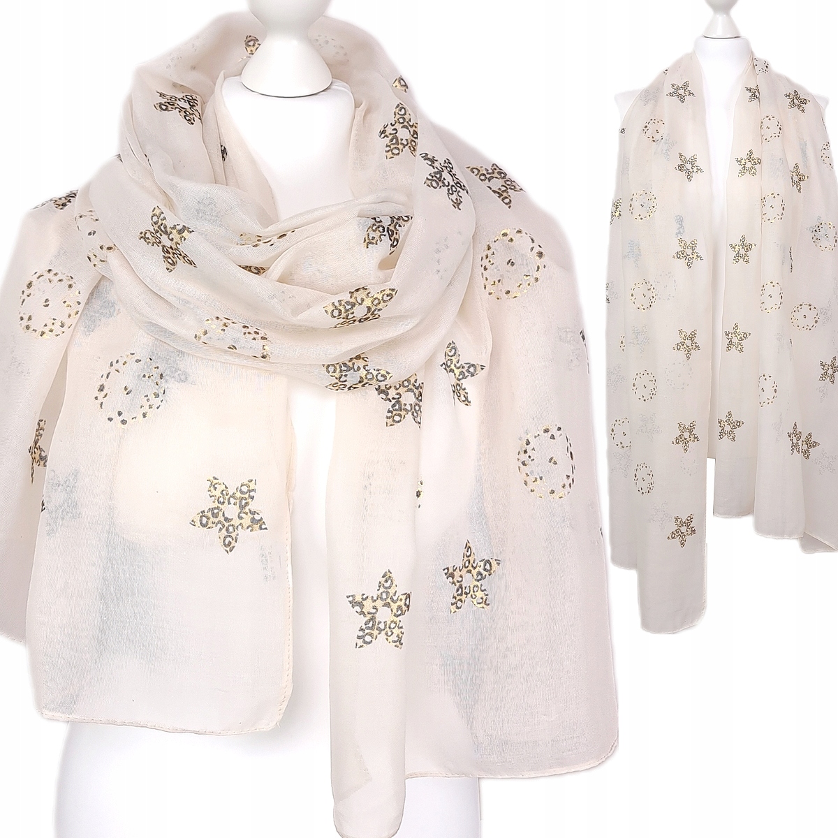 WIOSENNY SZAL duża APASZKA damska chusta - KOLORY Długość 180 cm