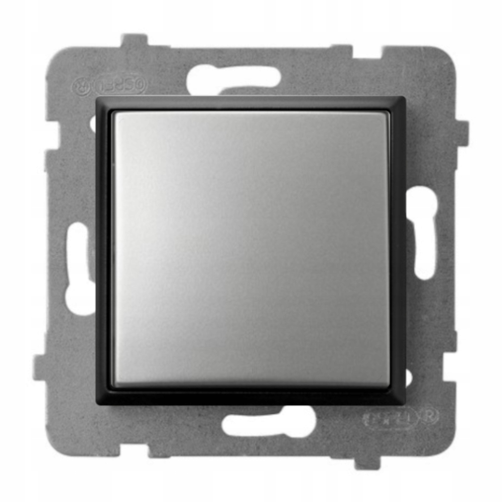 

Moduł Srebrny Czarny Bez Ramki Włącznik Pojedynczy