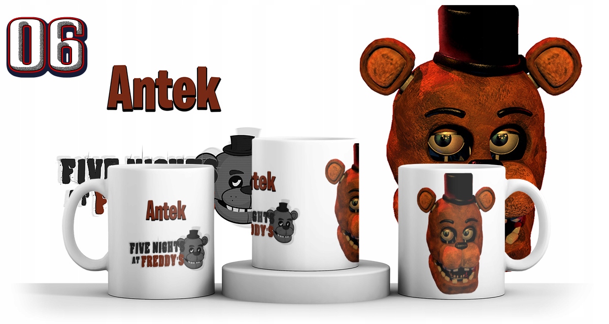 KUBEK FIVE NIGHTS AT FREDDY'S + IMIE + KARTONIK Marka Resolid