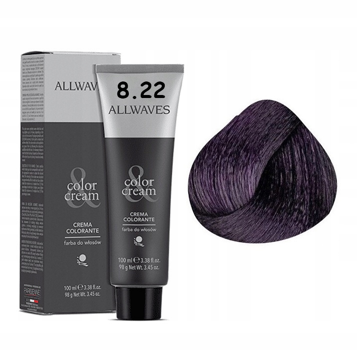ALLWAVES COLOR CREAM CREMA COLORANTE BARVA NA VLASY 8.22 100 ML