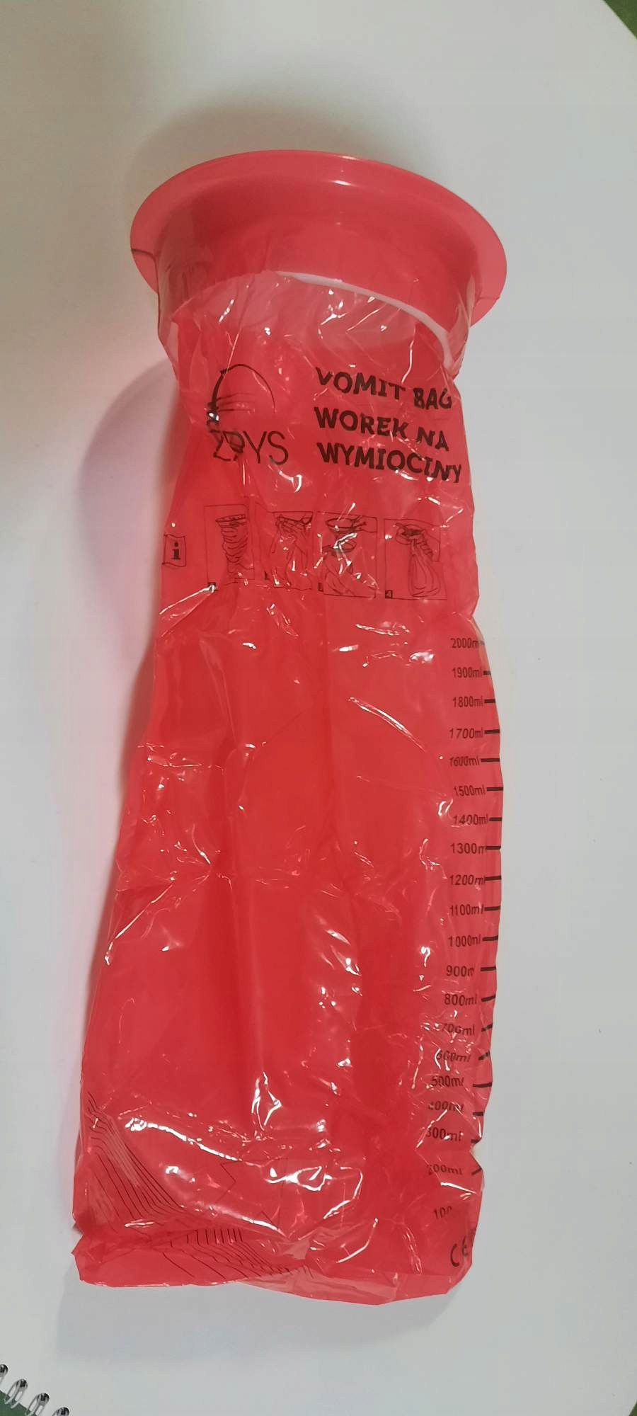 

Worek Na Wymiociny Torba Na Wymioty 1500 ML